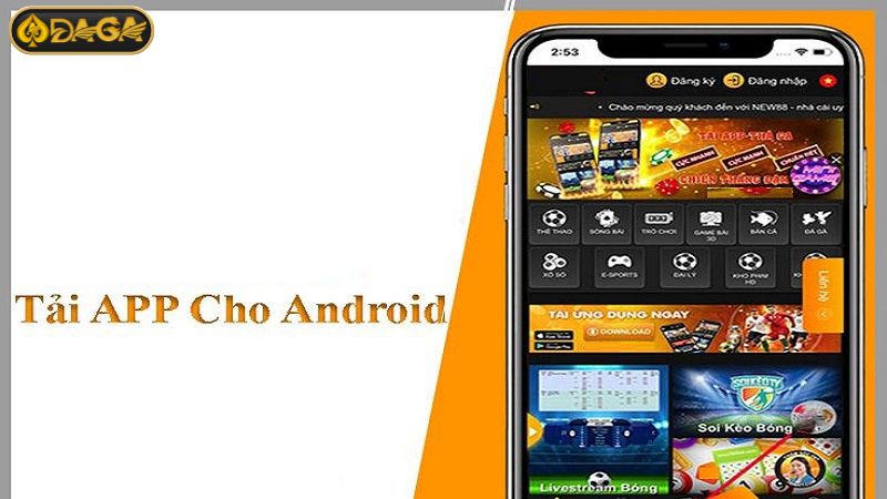 Nhấn vào link tải xuống đối với phiên bản app dành cho điện thoại Android